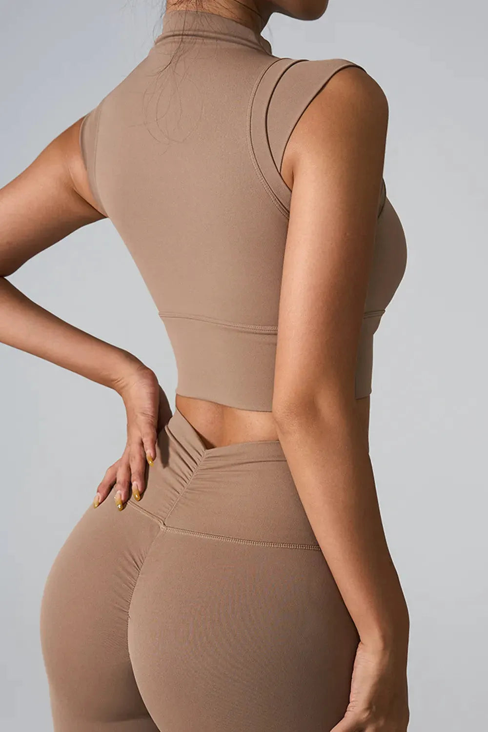 Mock Neck Active Tank by Partner Label