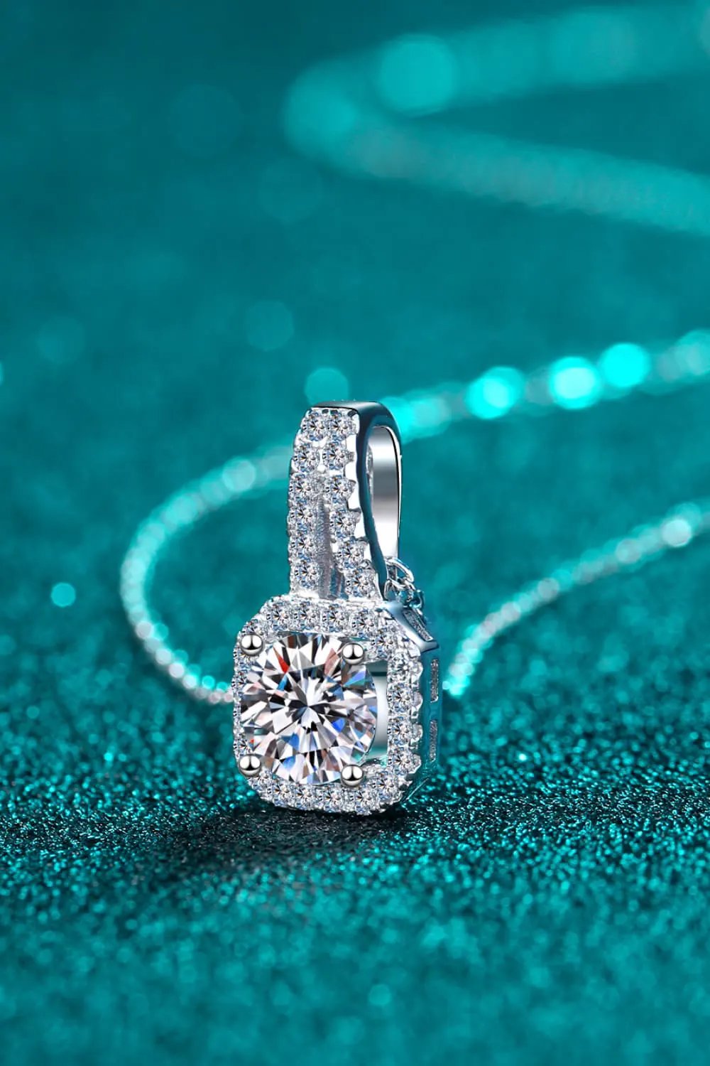 Moissanite 925 Sterling Silver Necklace by Partner Label