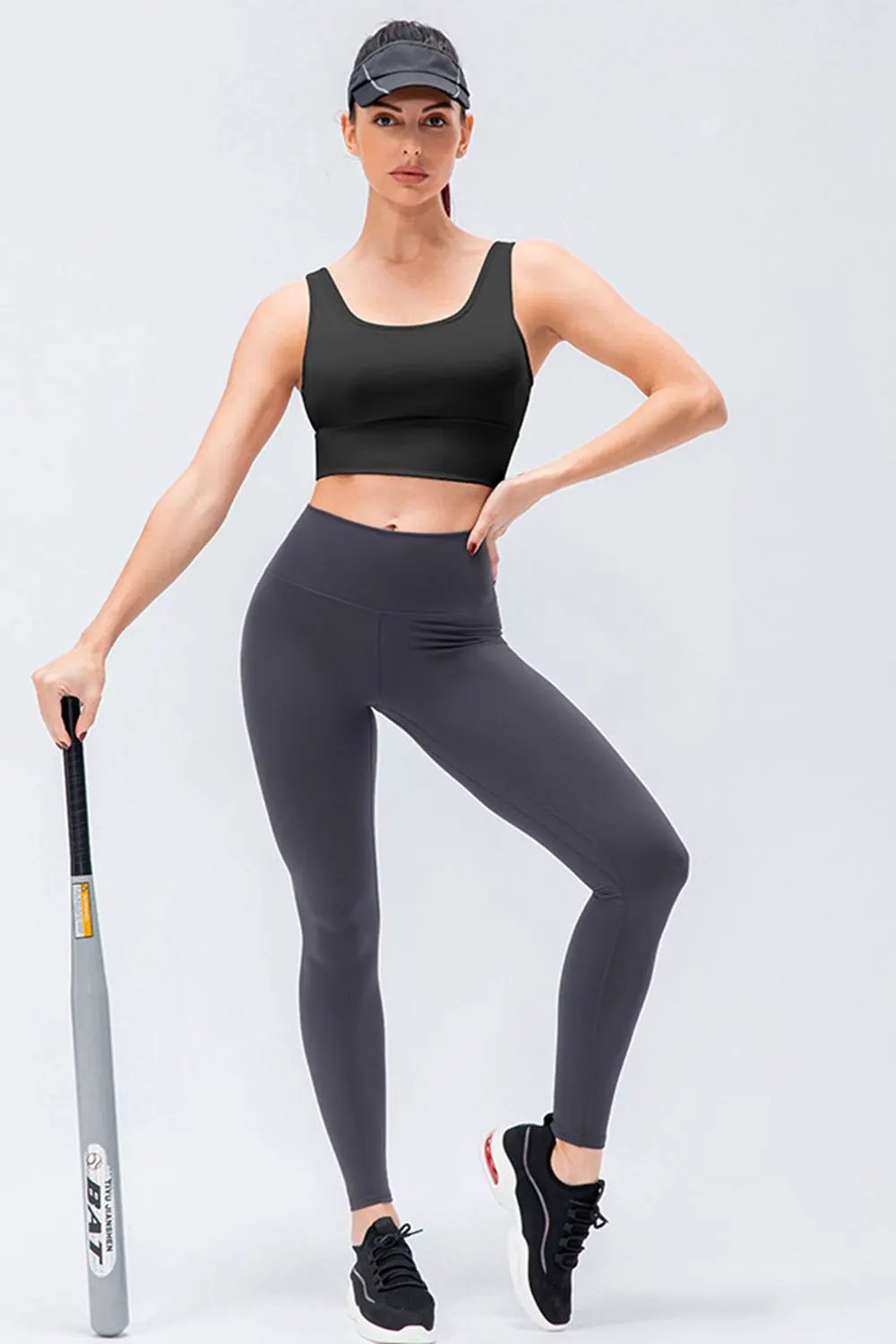 Wide Waistband Slim Fit Active Leggings by Partner Label