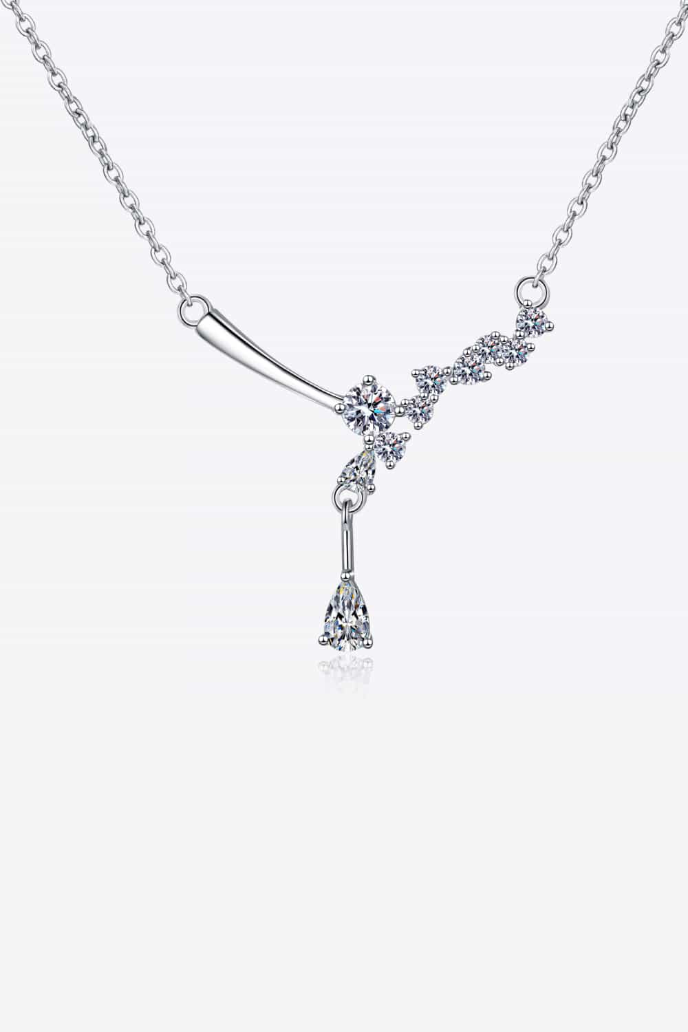 1 Carat Moissanite 925 Sterling Silver Necklace by Partner Labels