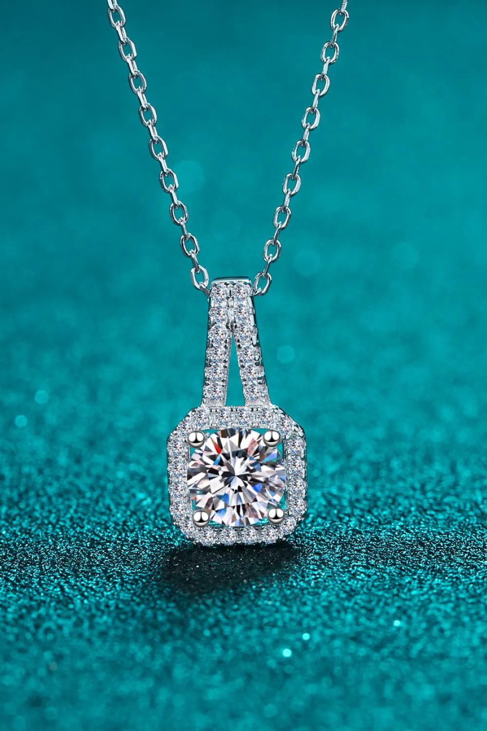 Moissanite 925 Sterling Silver Necklace by Partner Label