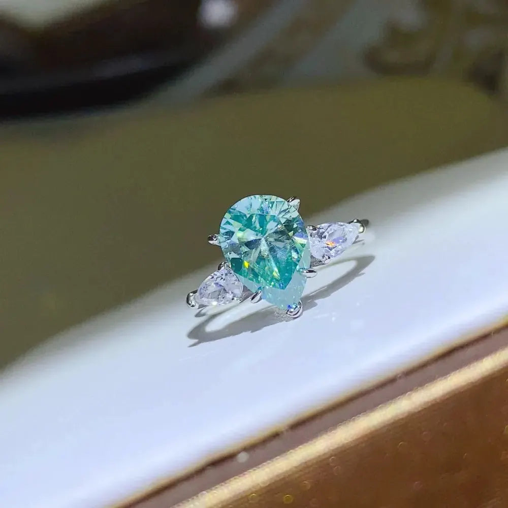 2 Carat 925 Sterling Silver Moissanite Ring by Partner Label