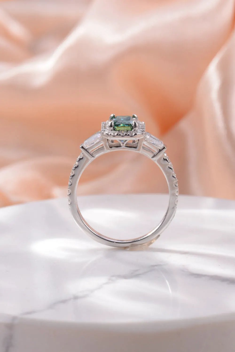 1 Carat Moissanite 925 Sterling Silver Ring by Partner Label