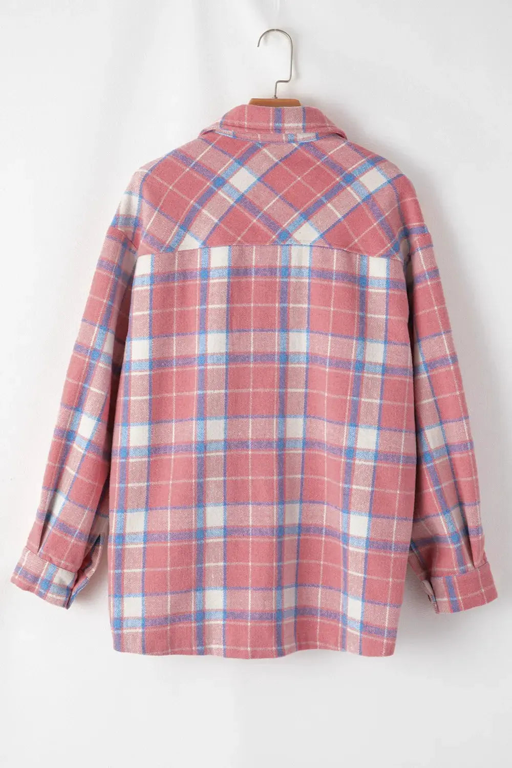 Plaid Button Up Long Sleeve Shacket by Partner Label