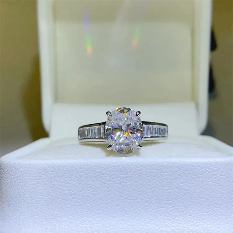 3 Carat Moissanite 925 Sterling Silver Ring by Partner Label