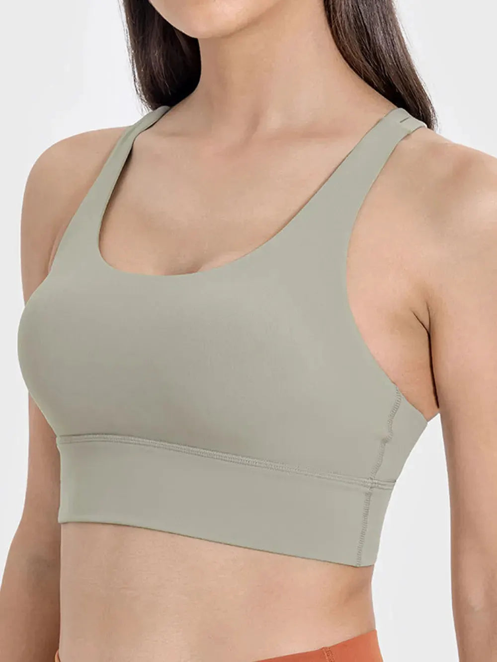 Millennia Crisscross Scoop Neck Active Tank by Millennia