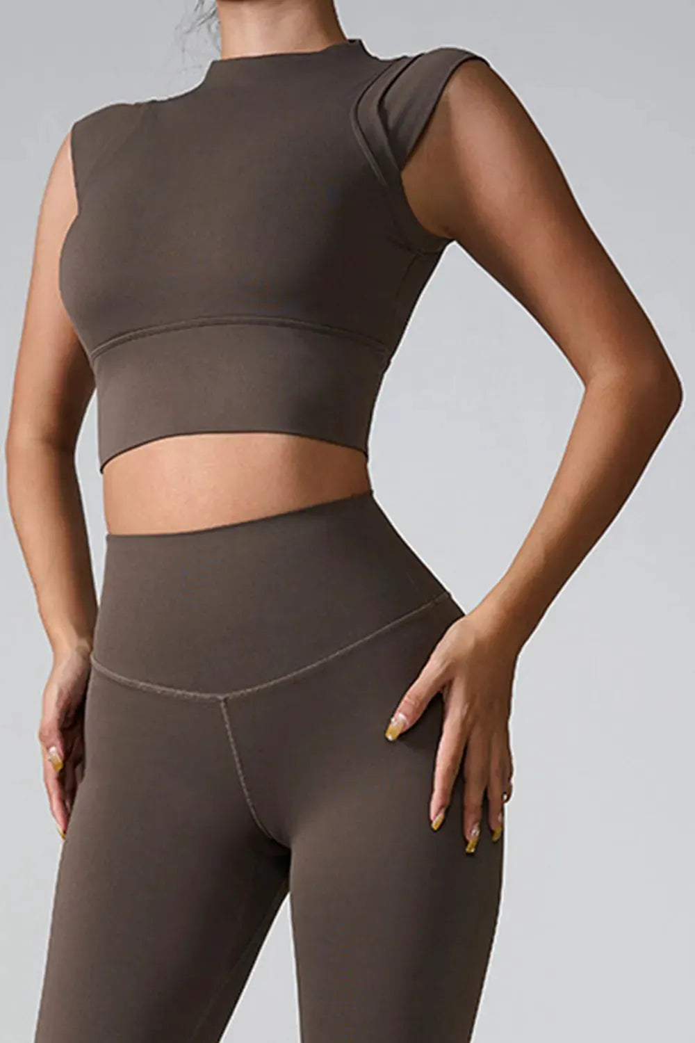 Mock Neck Active Tank by Partner Label
