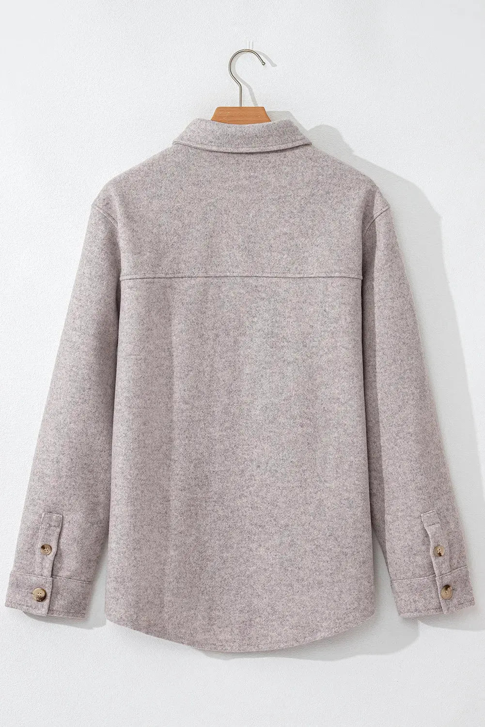 Button Up Collared Neck Long Sleeve Jacket by Partner Label