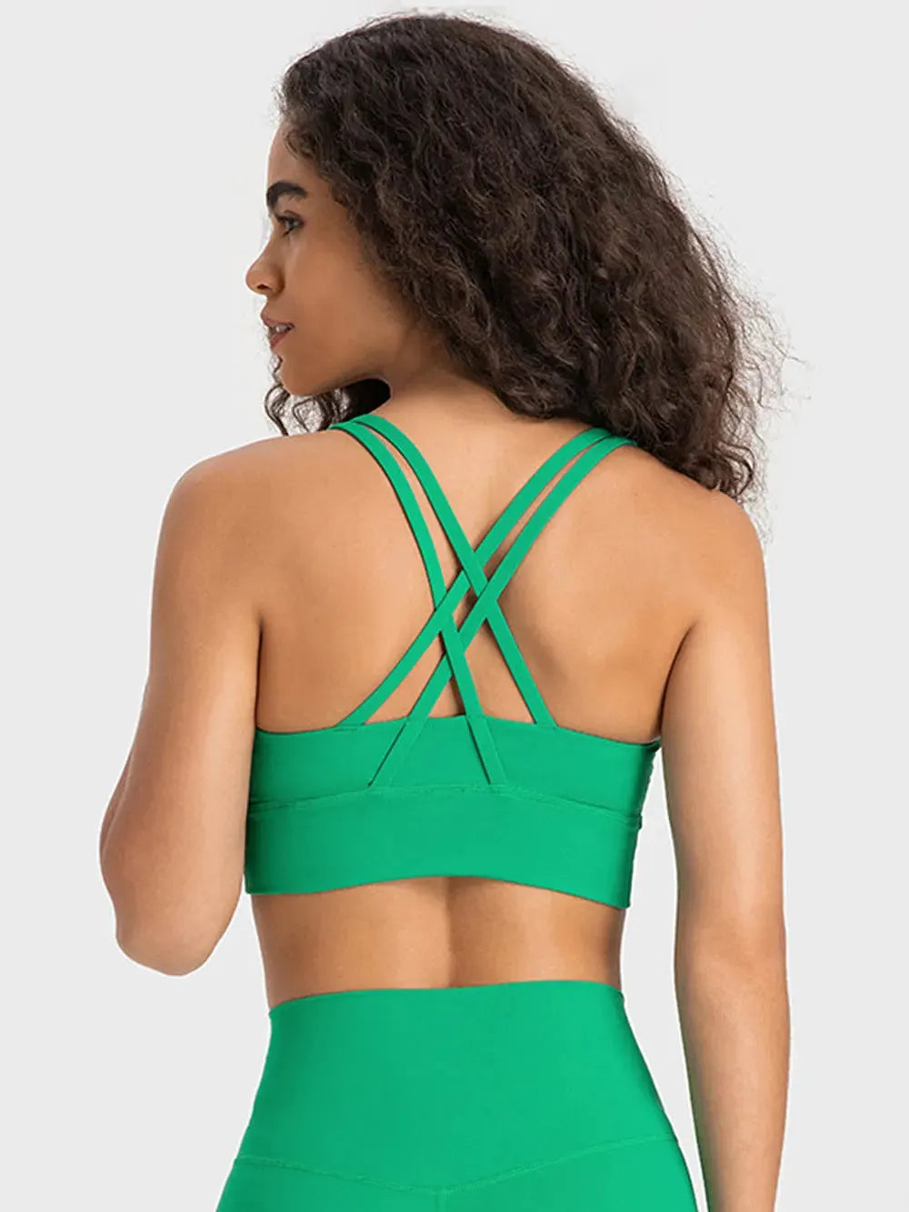 Millennia Crisscross Scoop Neck Active Tank by Millennia