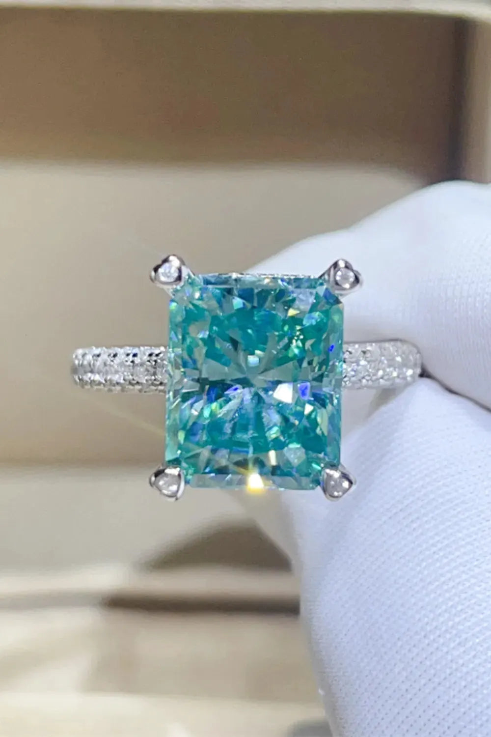 5 Carat Moissanite 925 Sterling Silver Ring by Partner Label