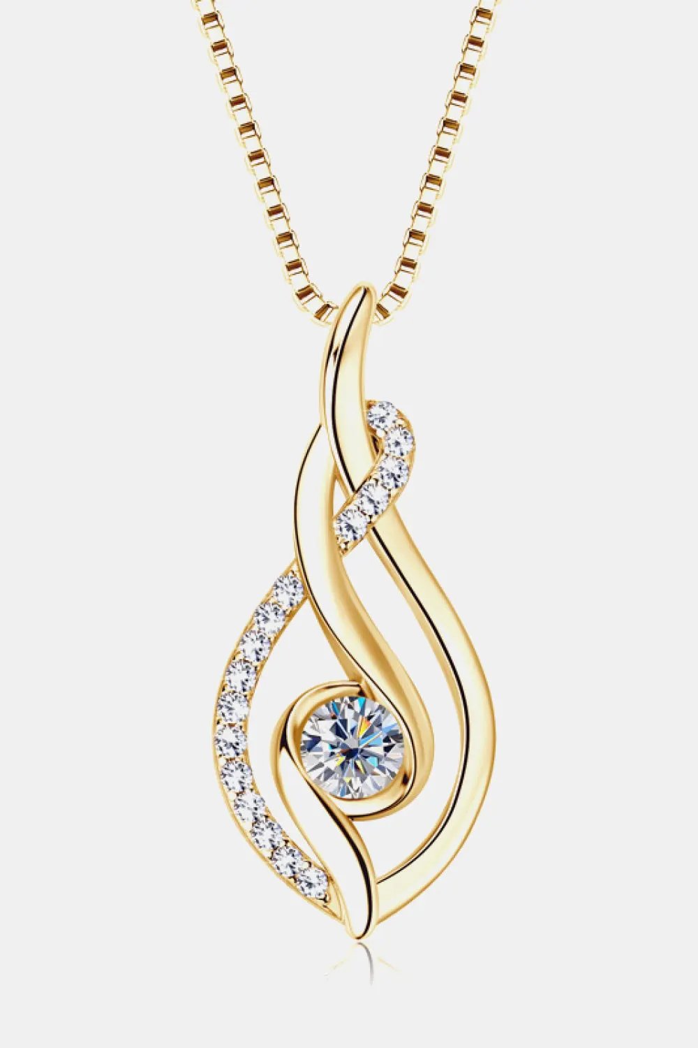 Moissanite 925 Sterling Silver Necklace by Partner Label