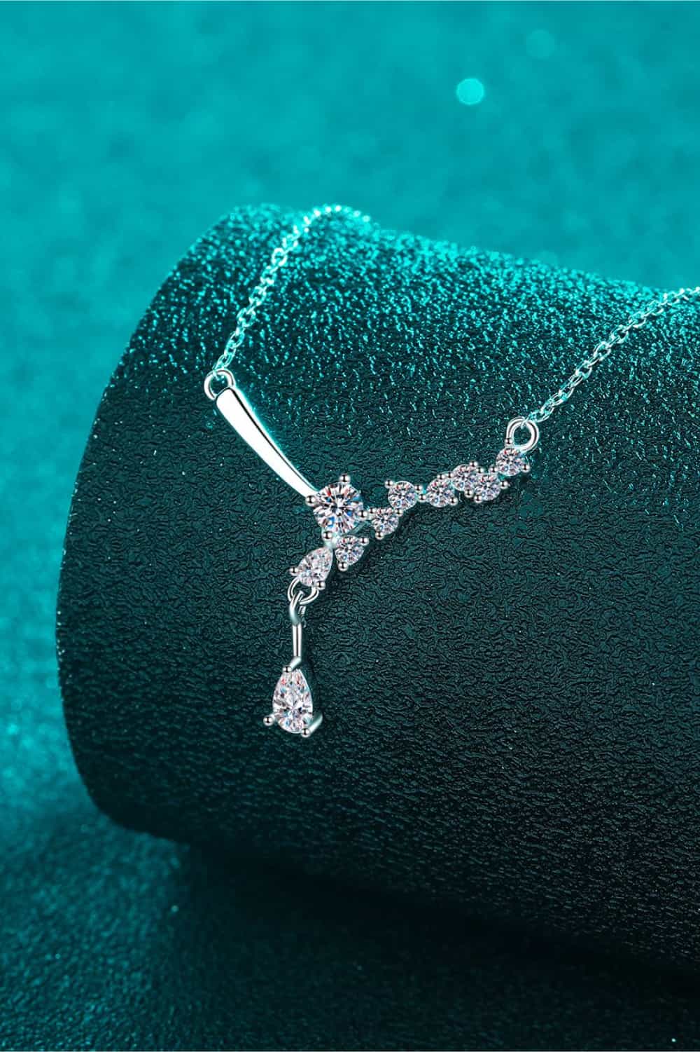 1 Carat Moissanite 925 Sterling Silver Necklace by Partner Labels