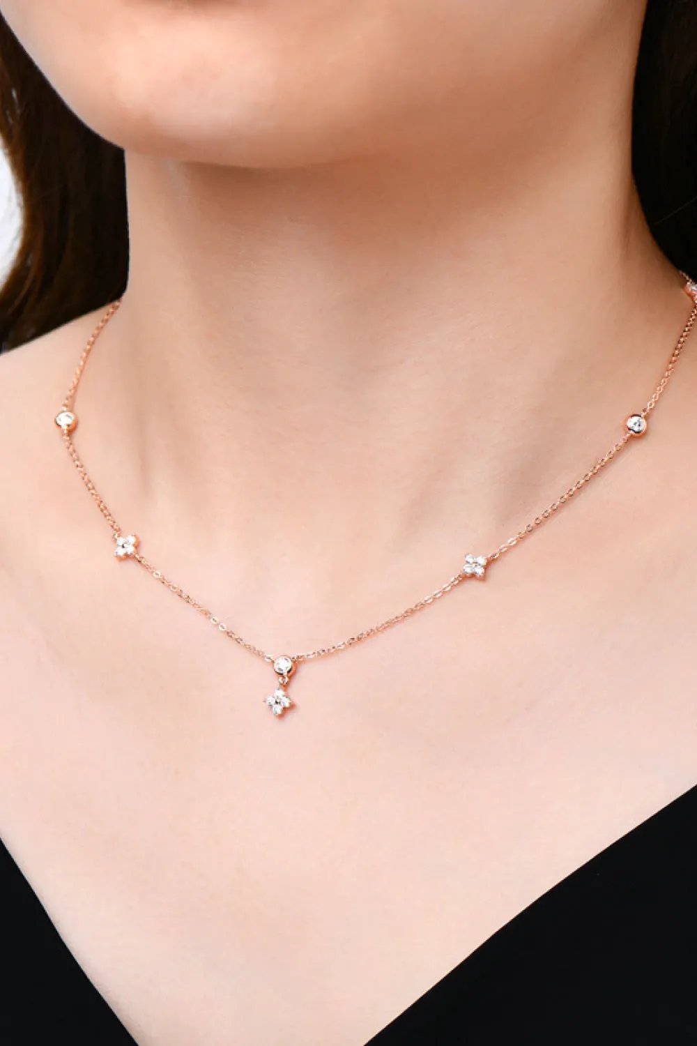 Moissanite 925 Sterling Silver Necklace by Partner Labels