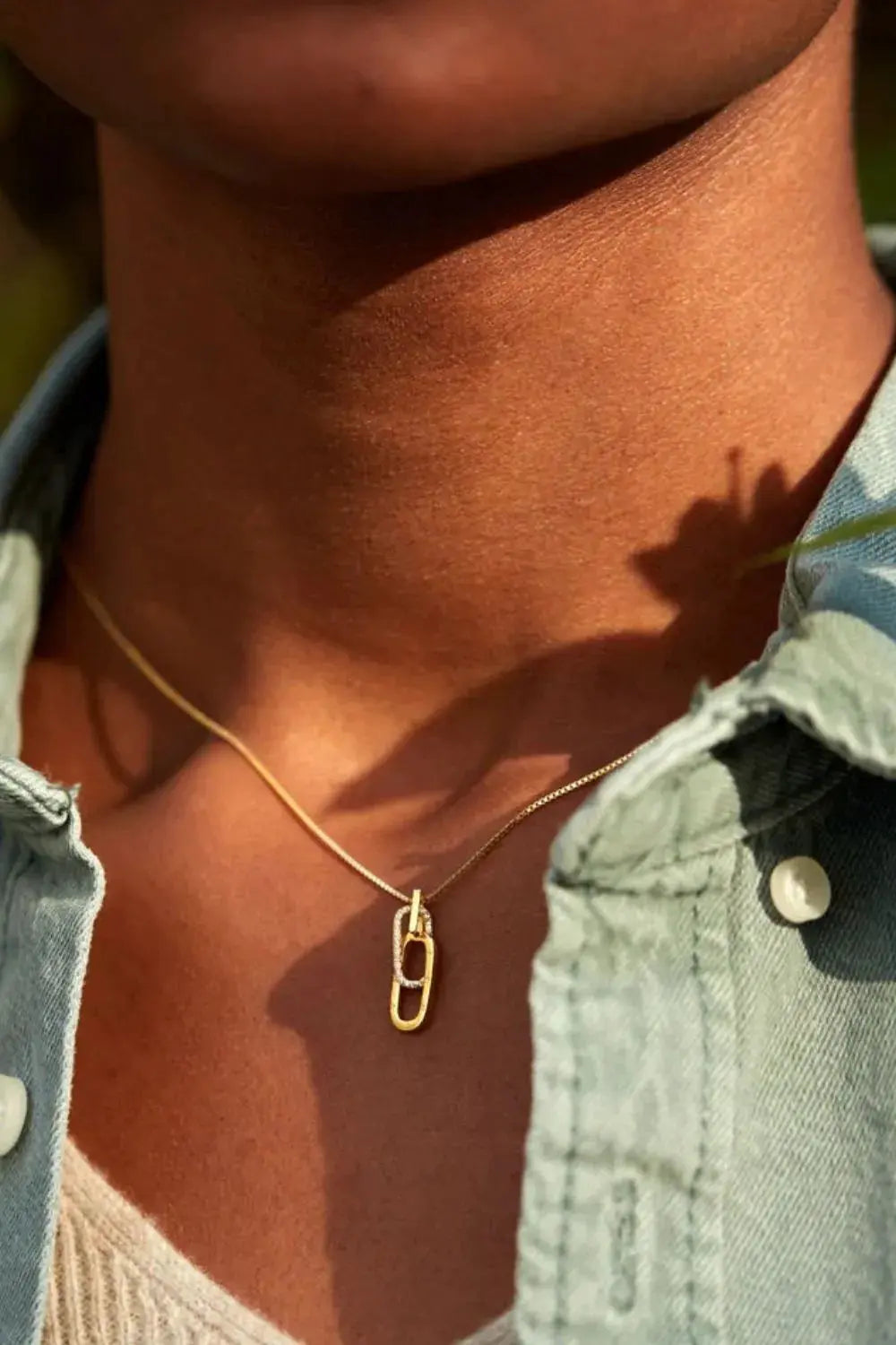 925 Sterling Silver Inland Zircon Necklace by Partner Label