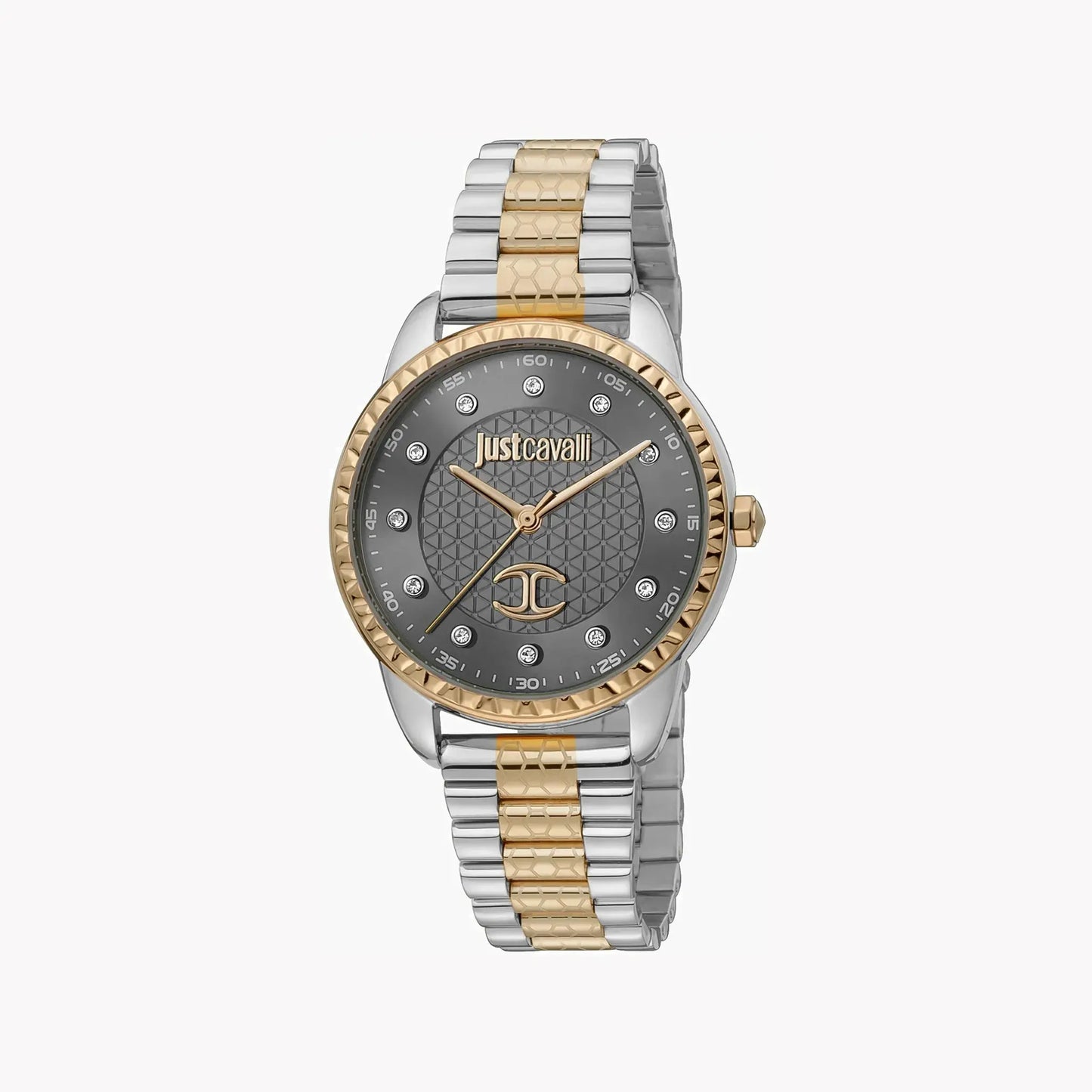 Just Cavalli Women's Silver & Rose Gold Watch, Gray Dial | Jc1l176m0095 by JUST CAVALLI