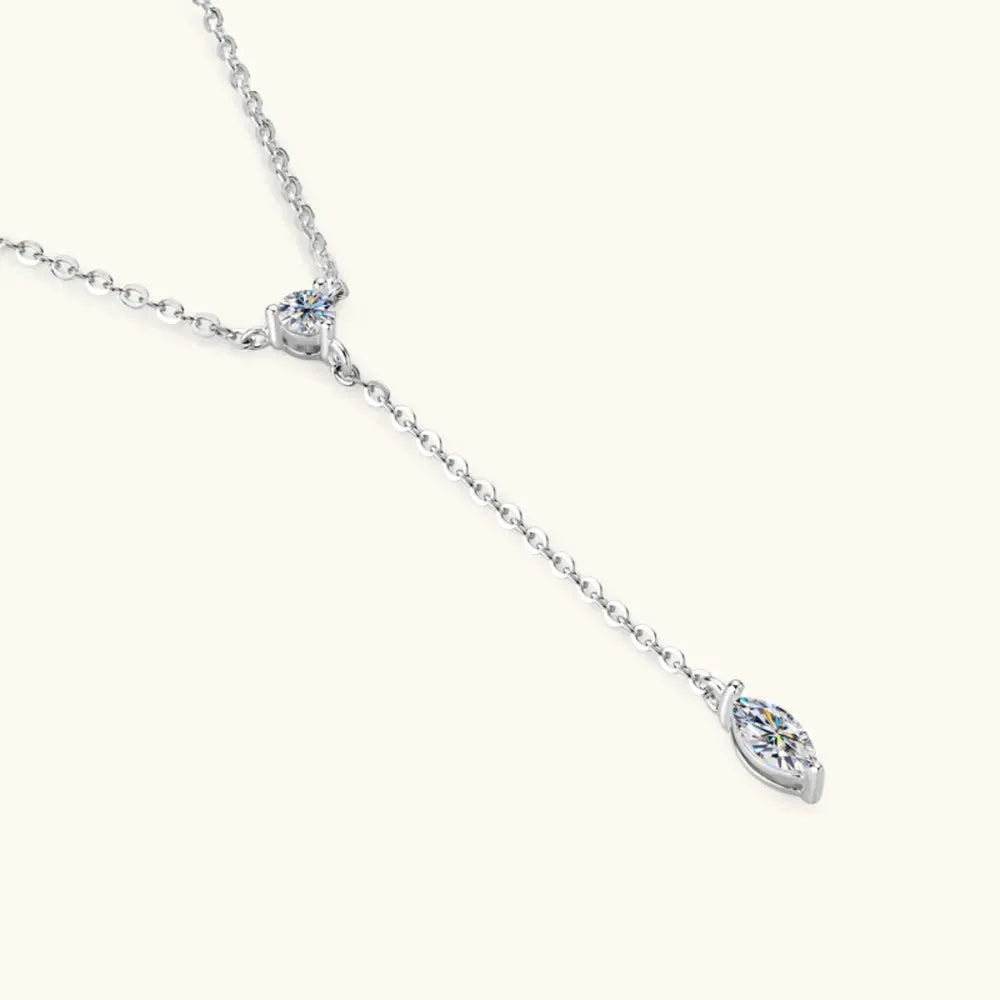 Moissanite 925 Sterling Silver Necklace by Partner Label