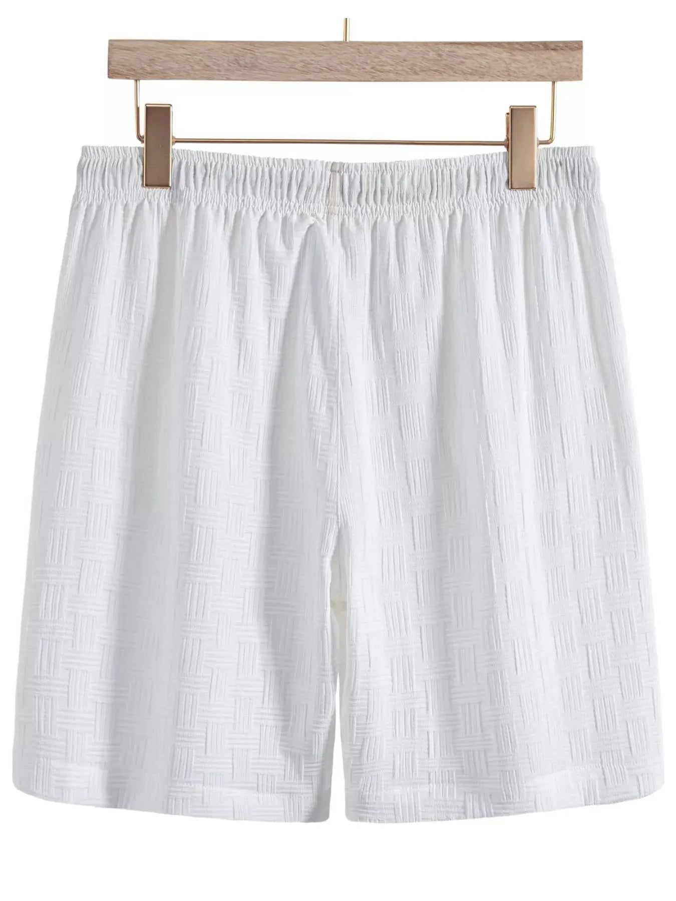 Men's Textured Drawstring Shorts by Trendsi