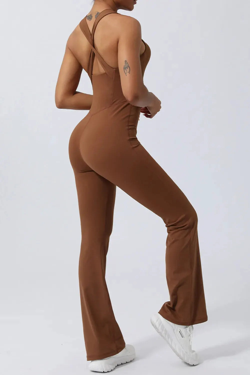 Crisscross Wide Strap Sleeveless Jumpsuit by Partner Label