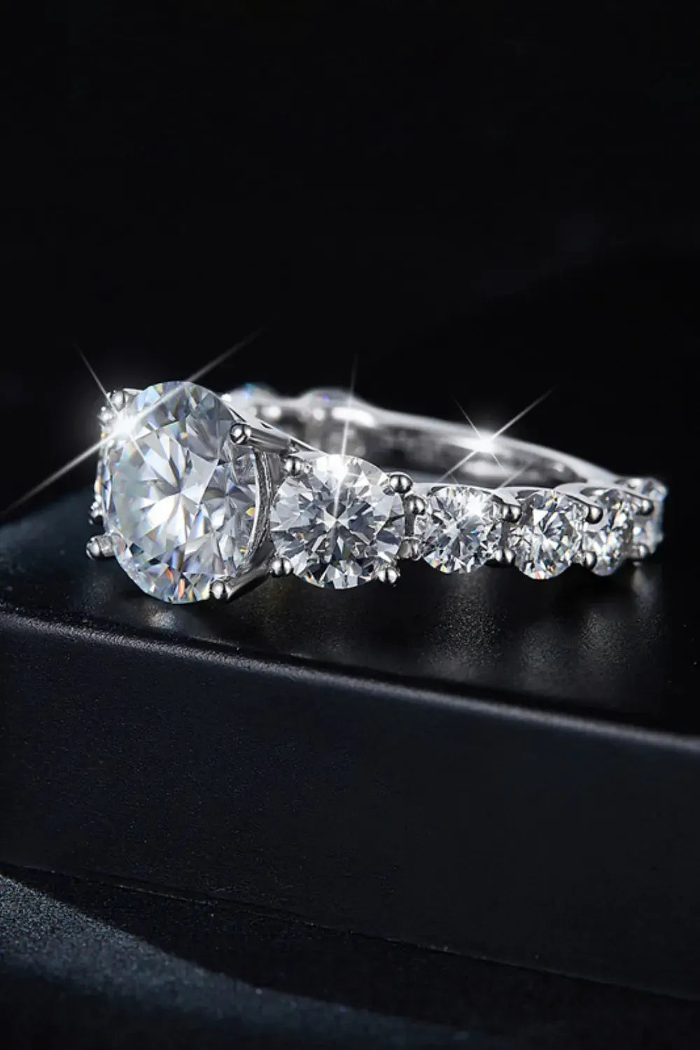 8 Carat Moissanite 925 Sterling Silver Ring by Partner Label