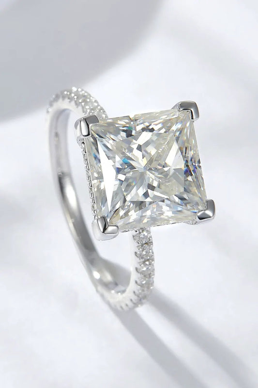 5.52 Carat Moissanite Side Stone Ring by Partner Label