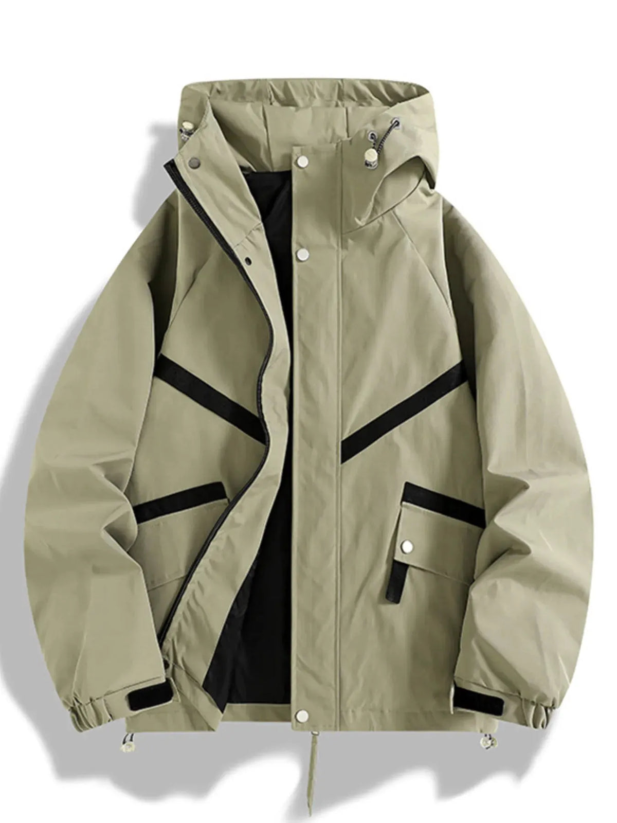 Men's Full Size Casual Hooded Zip-Up Outerwear Plus Size by Trendsi