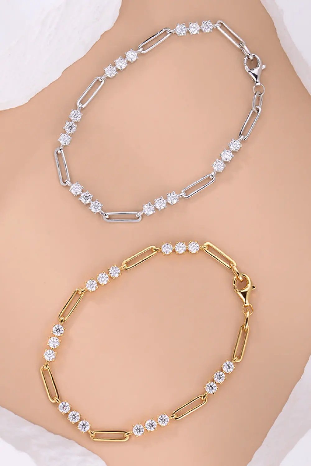 1.8 Carat Moissanite 925 Sterling Silver Bracelet by Partner Label