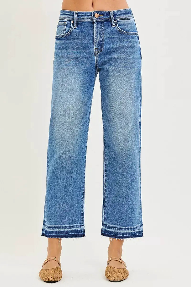 RISEN Full Size Slouchy Cropped Boyfriend Jeans Plus Size by RISEN