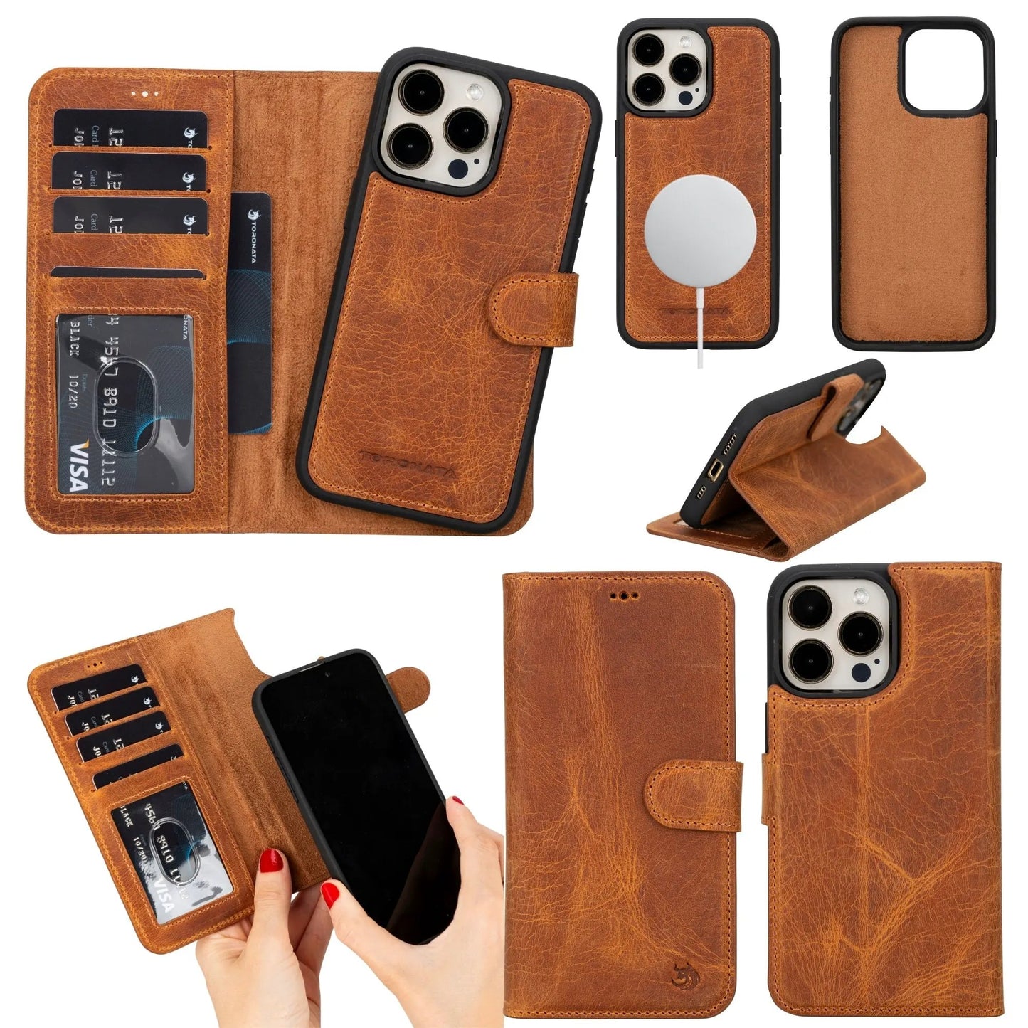Casper Leather iPhone 14 Pro Wallet Case | MagSafe by TORONATA