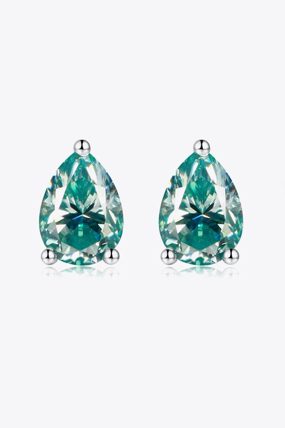 2 Carat Moissanite Teardrop Earrings by Partner Label