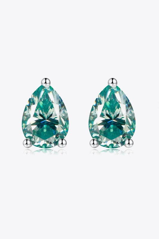 2 Carat Moissanite Teardrop Earrings by Partner Label
