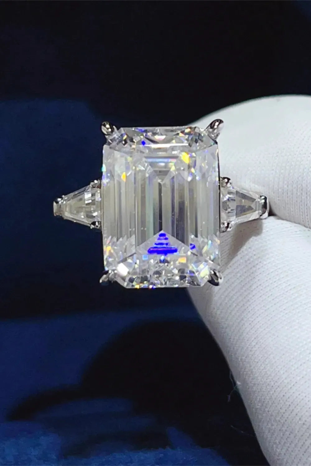 10 Carat Moissanite 925 Sterling Silver Ring by Partner Label