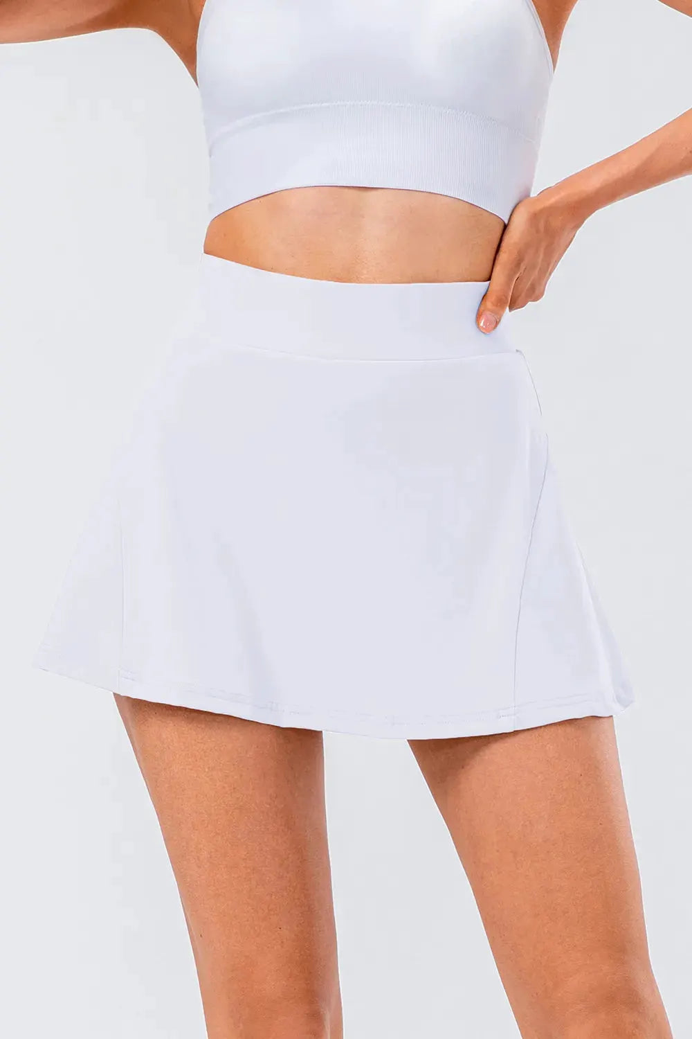 High Waist Pleated Active Skirt by Partner Label
