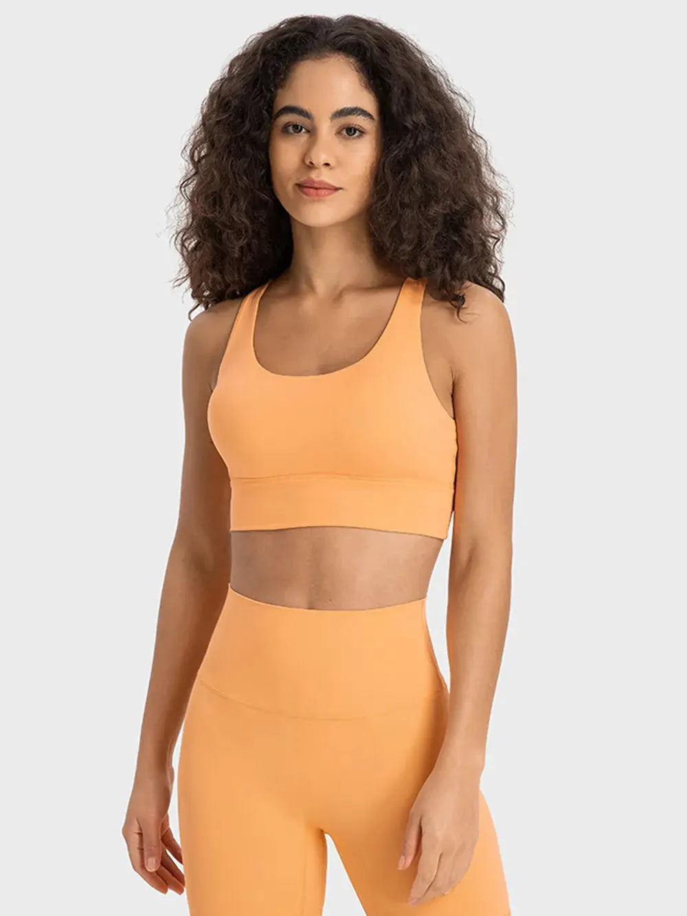 Millennia Crisscross Scoop Neck Active Tank by Millennia
