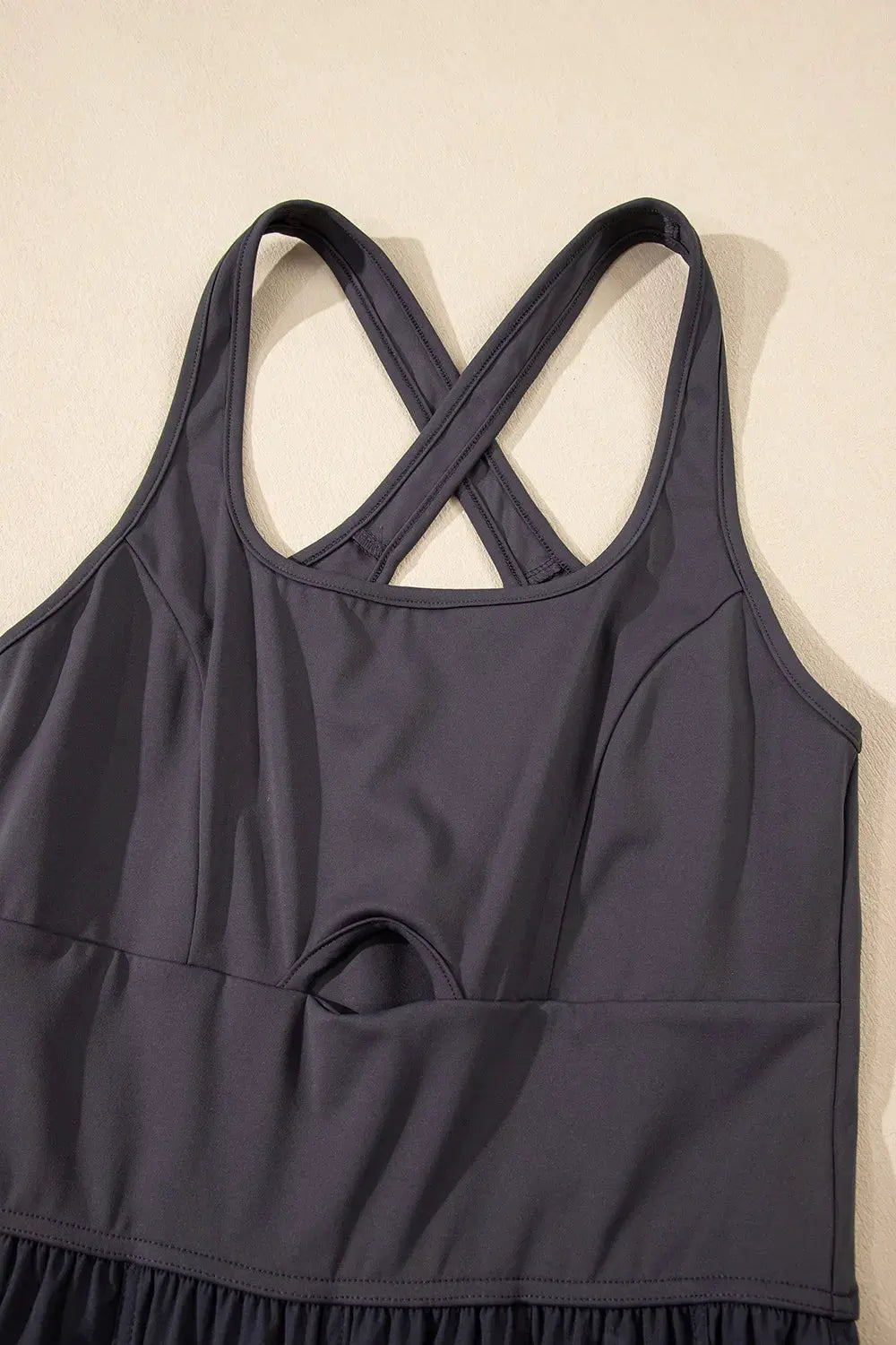Cutout Square Neck Wide Strap Active Jumpsuit by Partner Label
