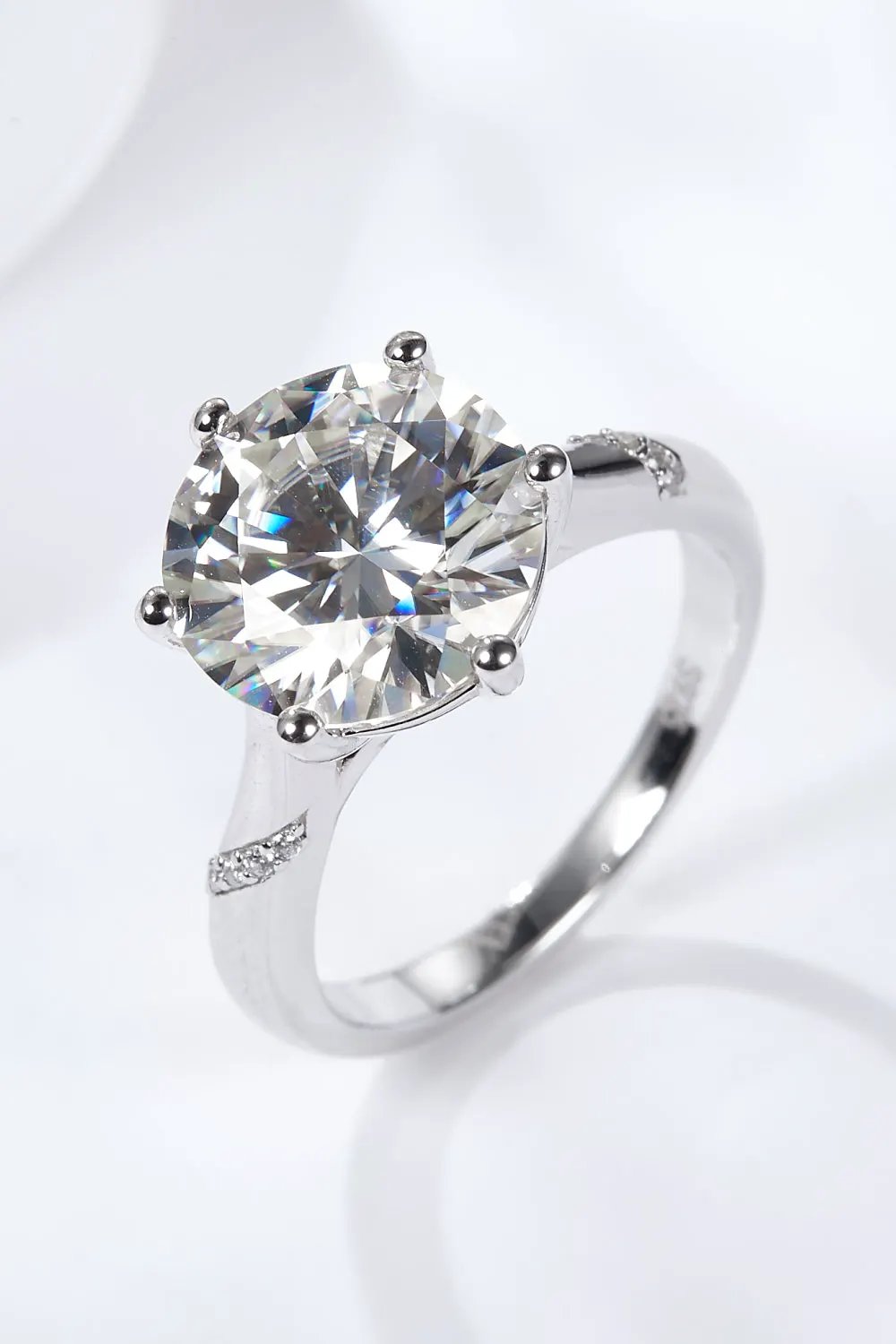 5 Carat Moissanite Solitaire Ring by Partner Label