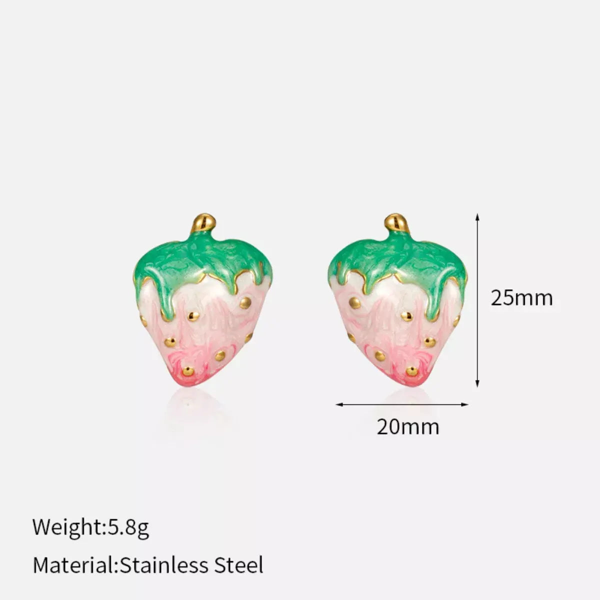Colorful Strawberry Stud Earrings by Partner Label