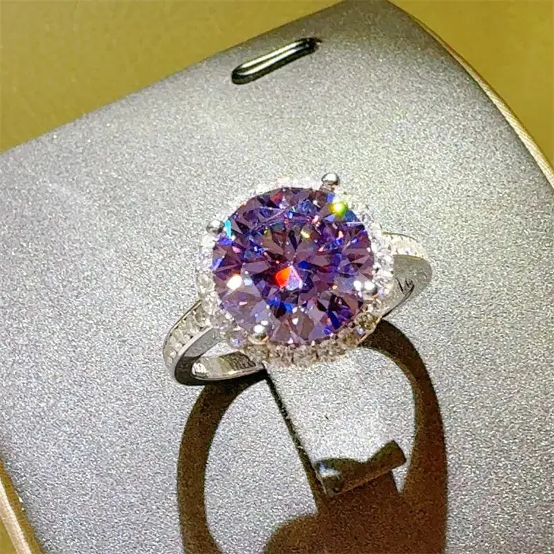 3 Carat Moissanite Zircon 925 Sterling Silver Ring by Partner Label