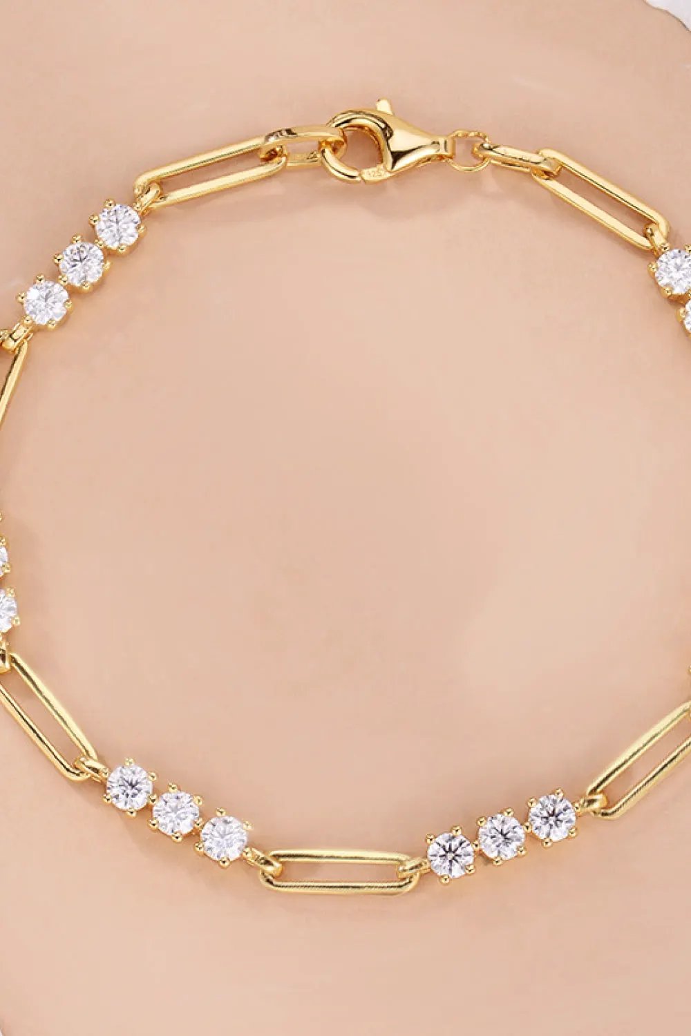 1.8 Carat Moissanite 925 Sterling Silver Bracelet by Partner Label