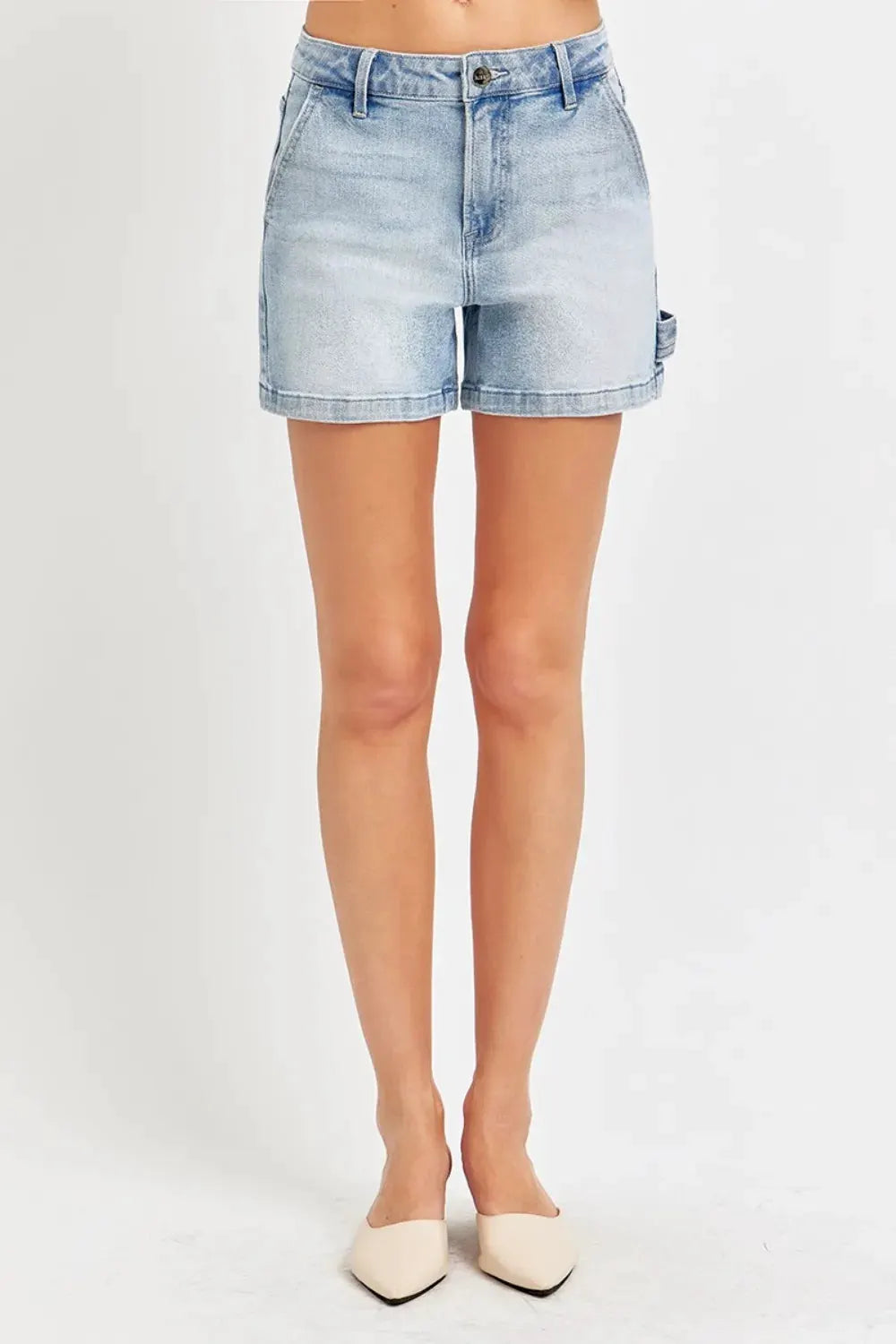 Risen Full Size High Rise Denim Shorts by RISEN