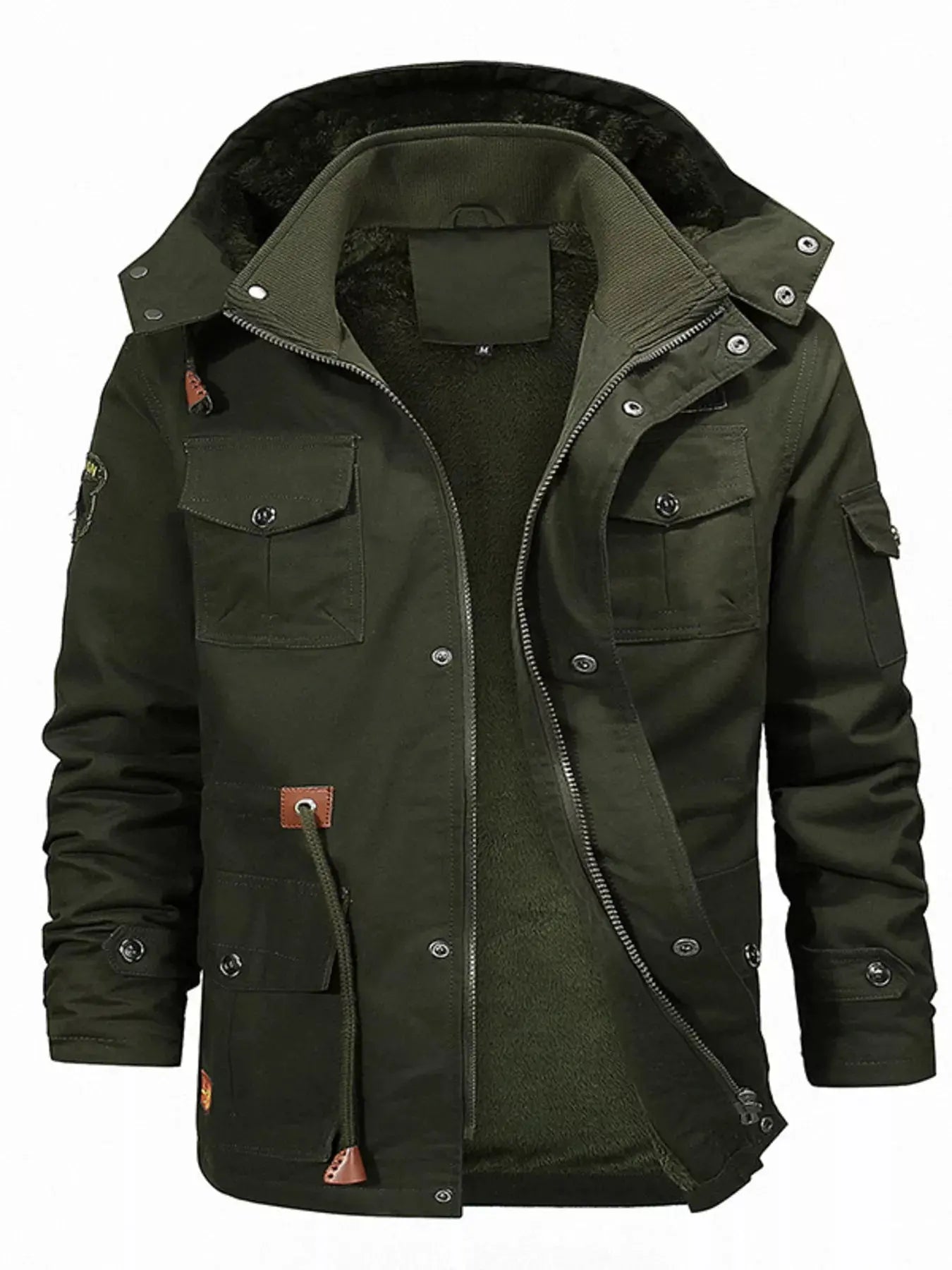Men's Full Size Zip Up Fleece Lined Jacket Plus Size by Partner Label