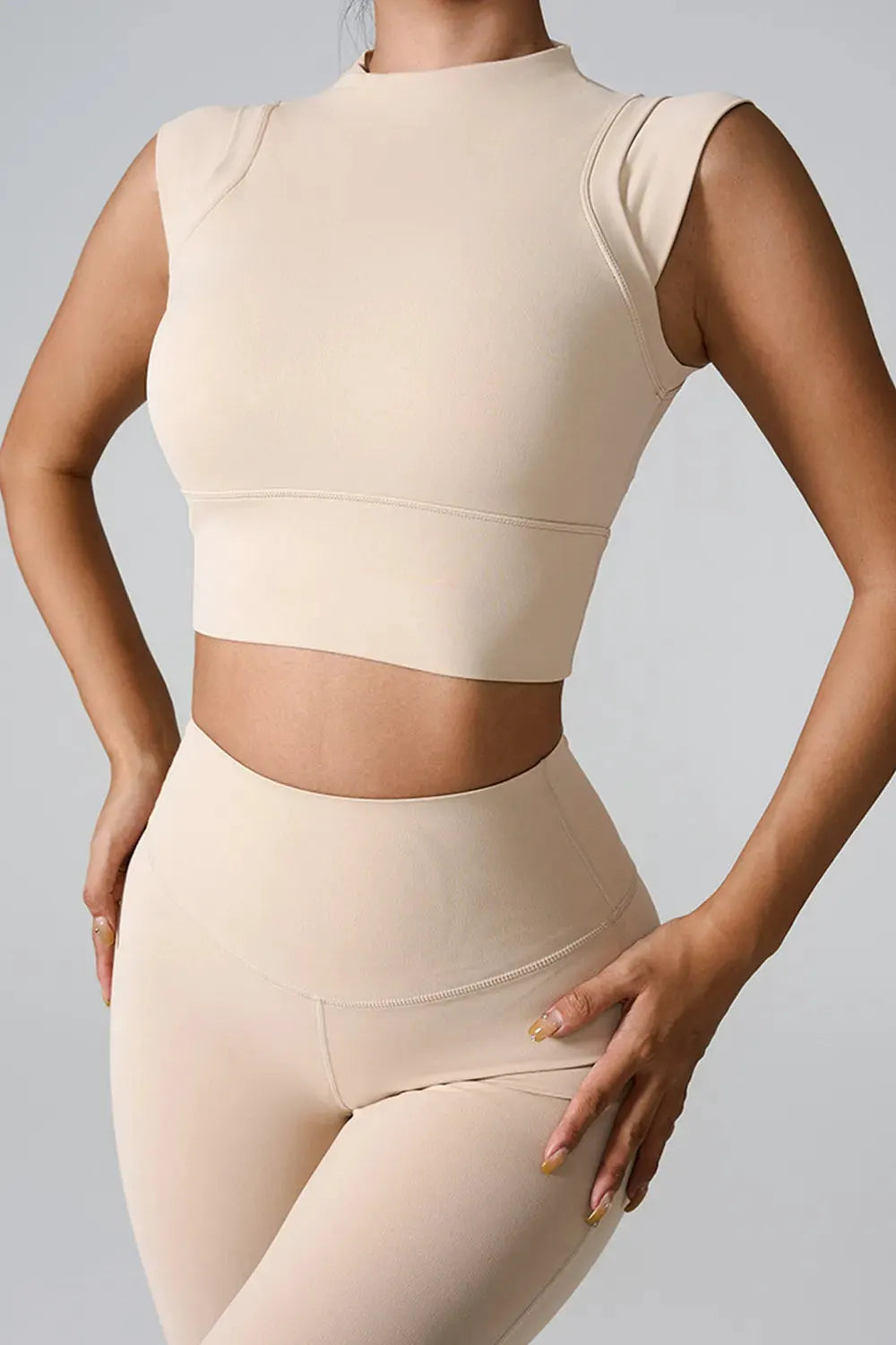 Mock Neck Active Tank by Partner Label