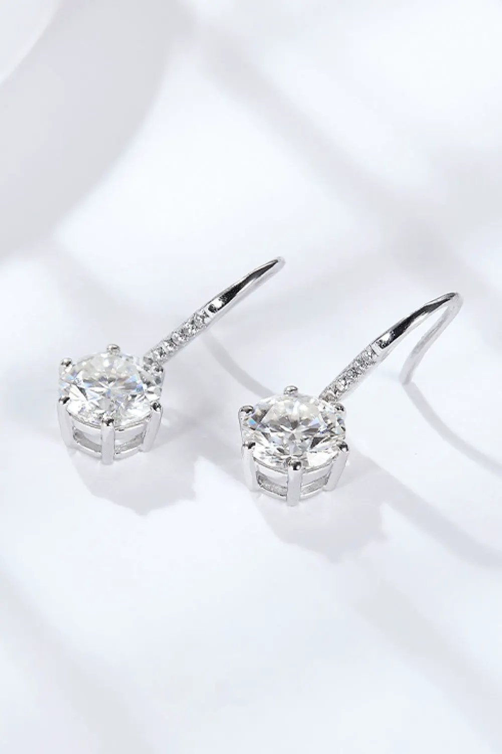 6-Prong Moissanite Drop Earrings by Partner Label