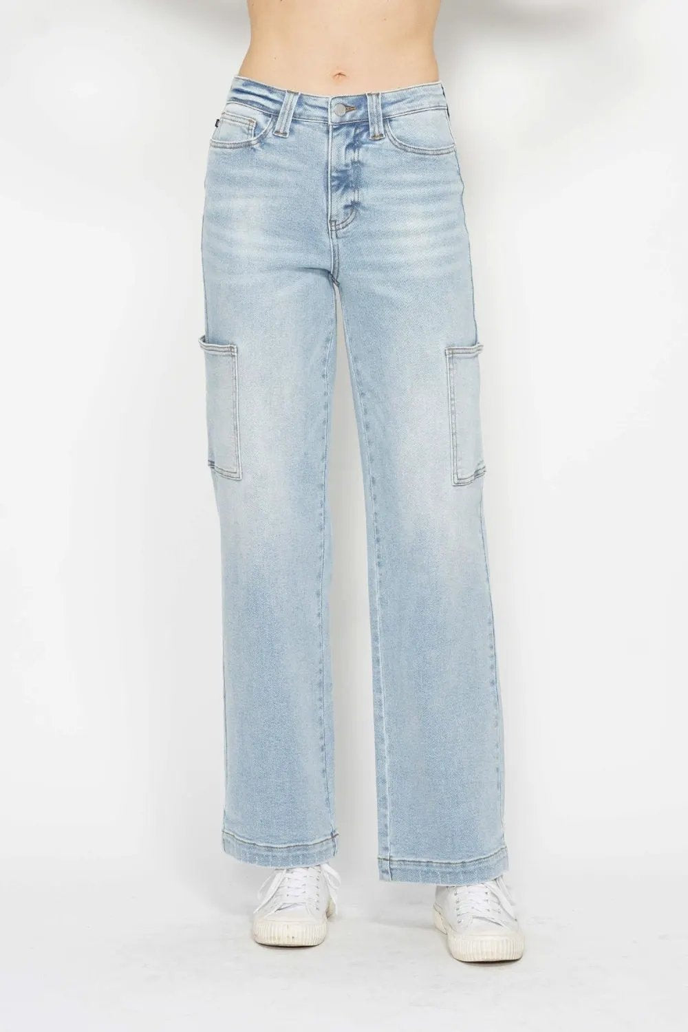 Judy Blue Full Size High Waist Straight Cargo Jeans by Judy Blue