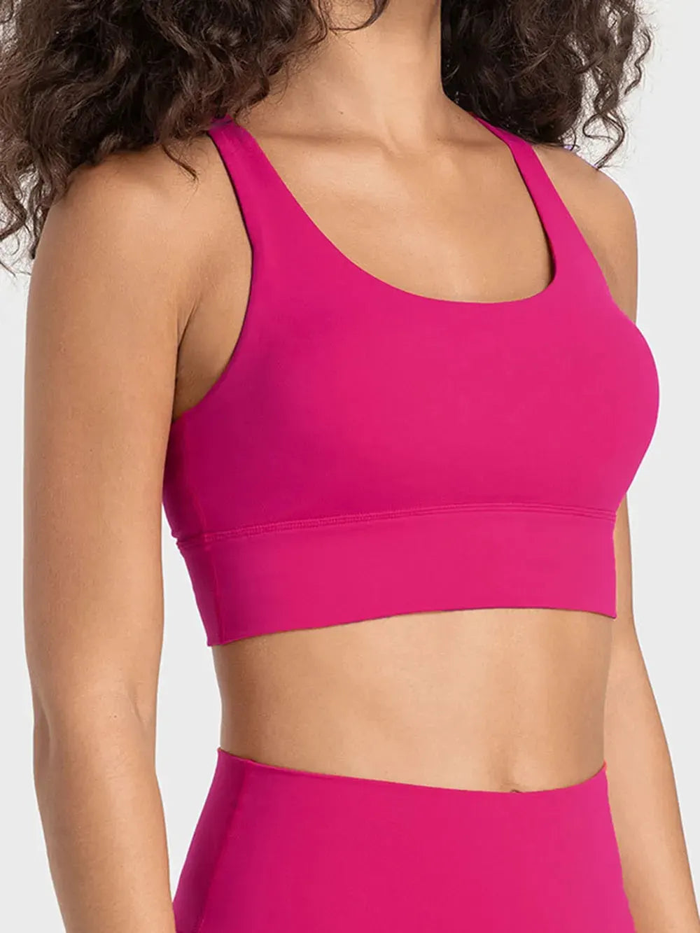 Millennia Crisscross Scoop Neck Active Tank by Millennia