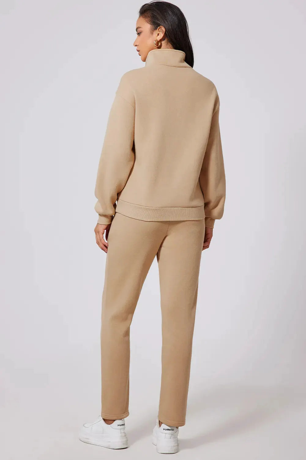 Half Snap Turtleneck Top and Pants Active Set by Partner Label