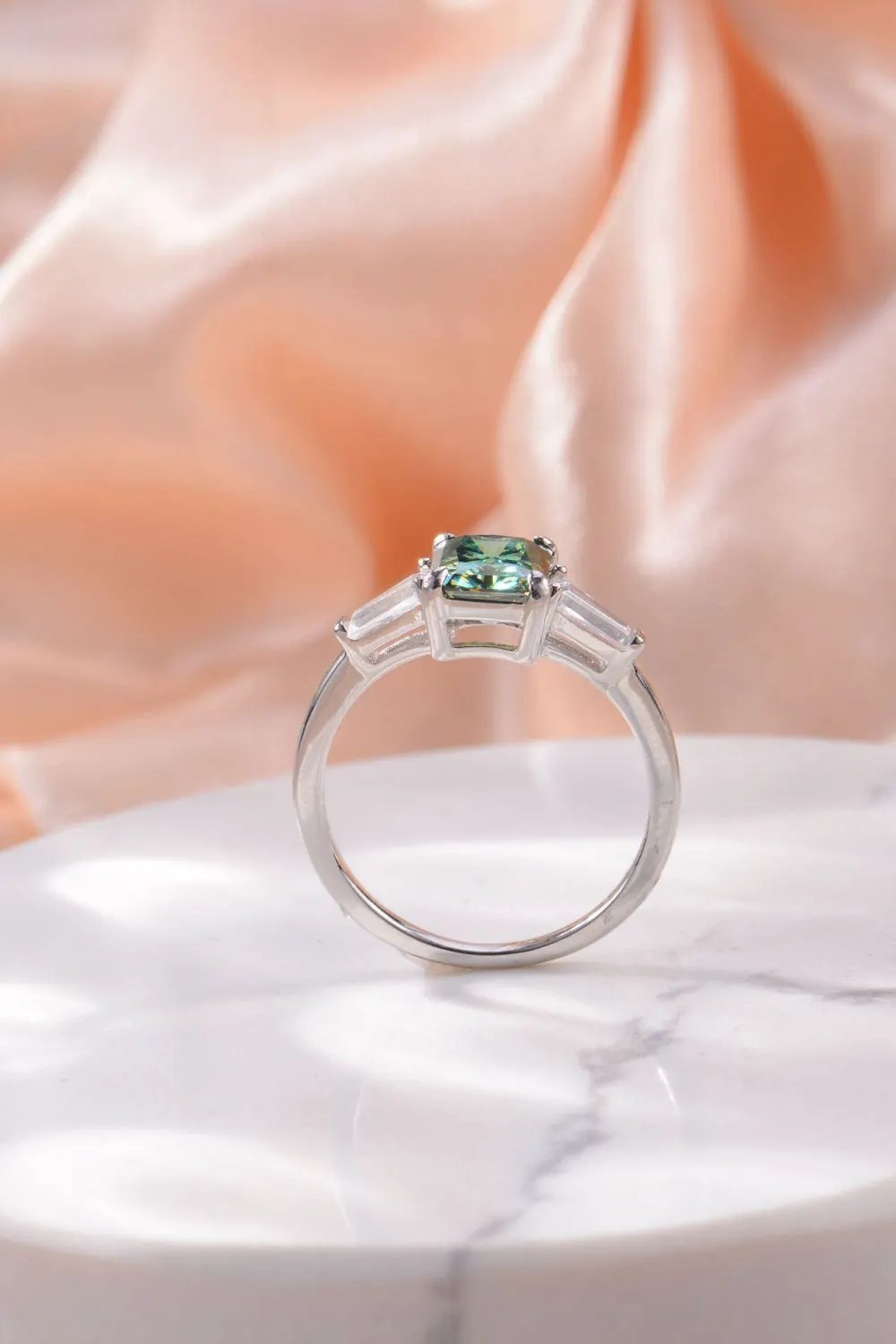 2 Carat Moissanite 925 Sterling Silver Ring by Partner Label
