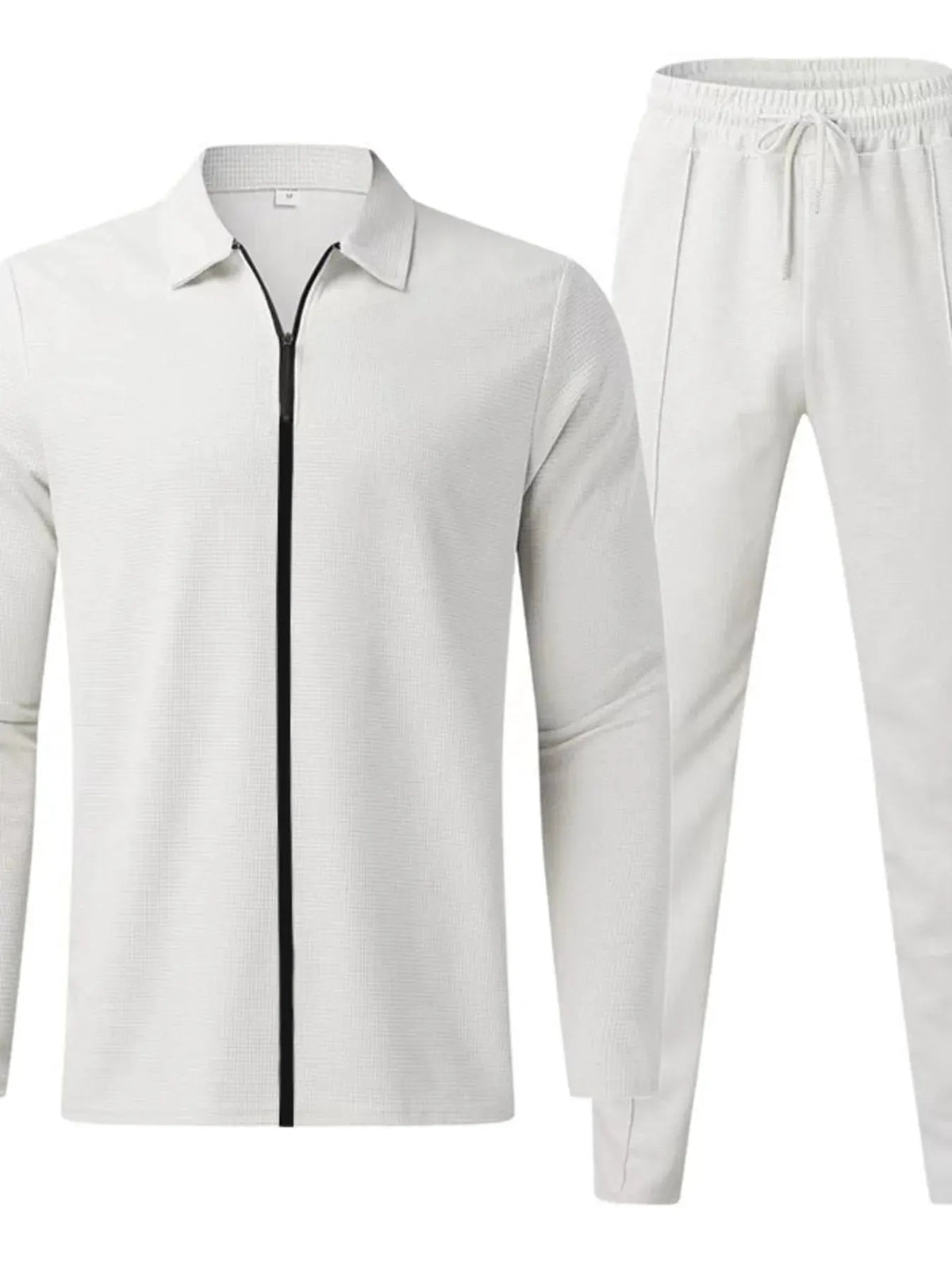 Men's Full Size Zip Up Top and Pants Set Plus Size by Trendsi