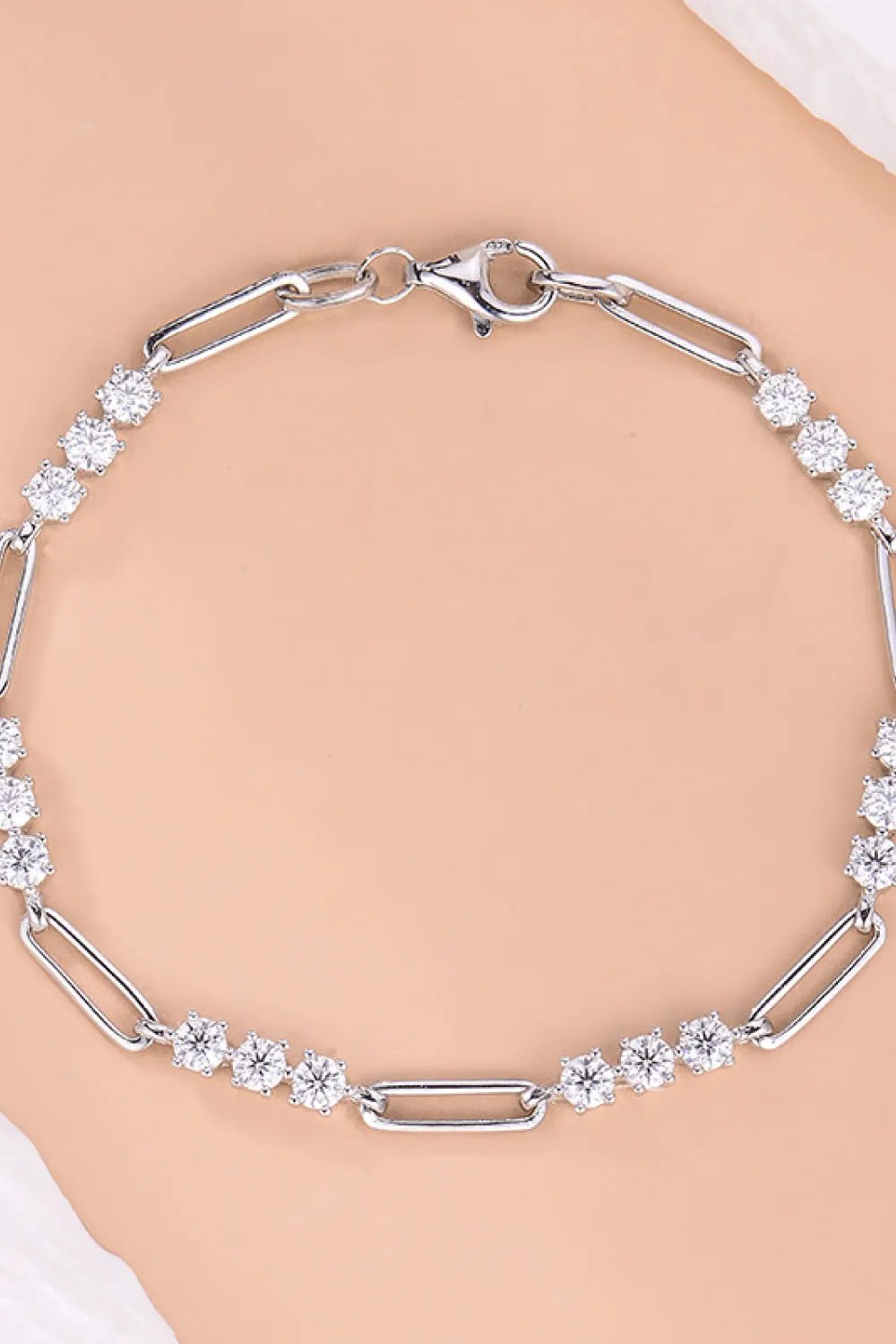 1.8 Carat Moissanite 925 Sterling Silver Bracelet by Partner Label