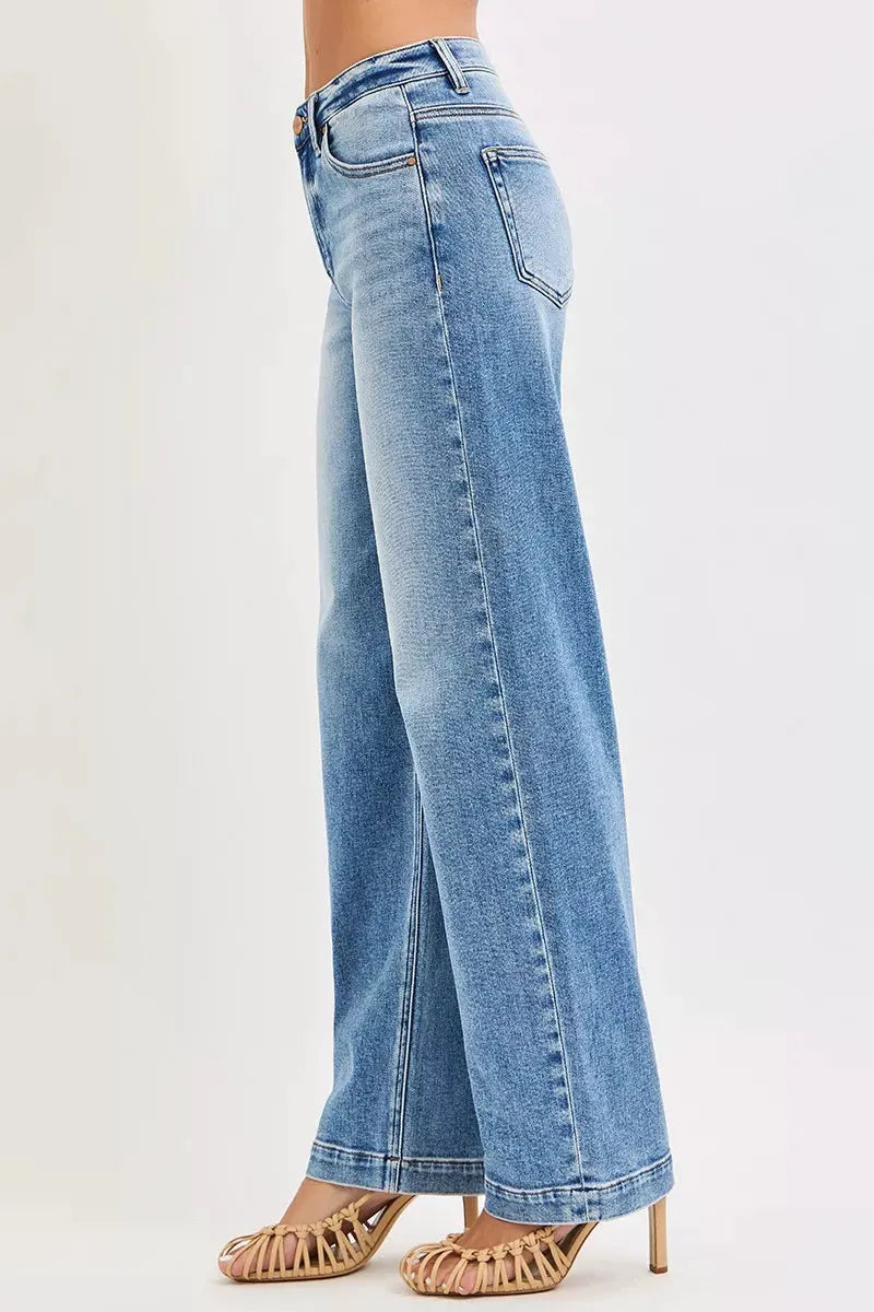 RISEN High Rise Wide Baggy Jeans by RISEN
