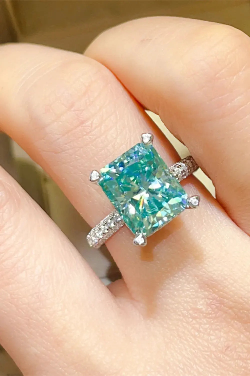 5 Carat Moissanite 925 Sterling Silver Ring by Partner Label